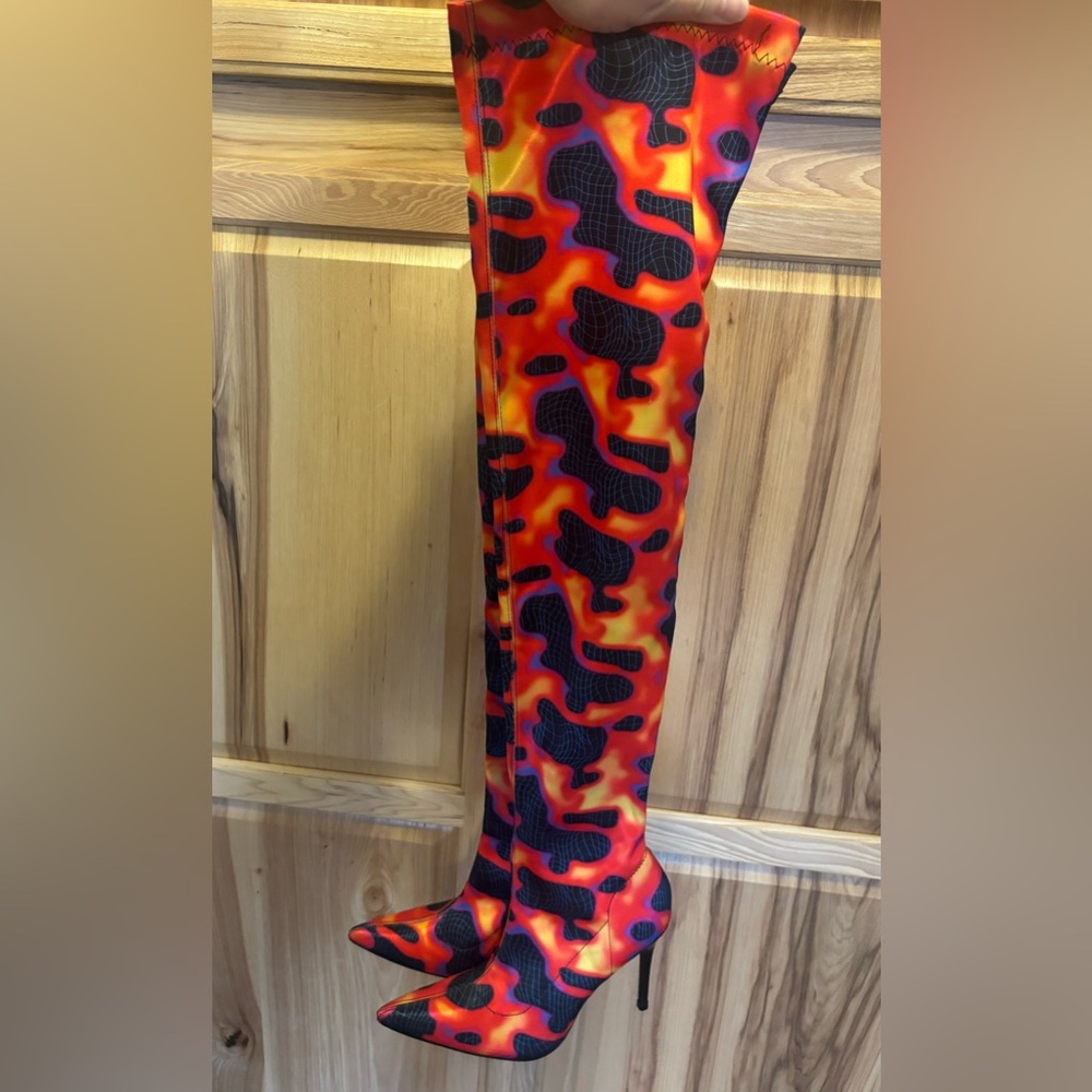 Thigh high heel boots